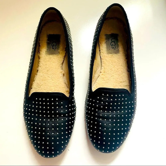 Ugg Australia Alloway Black Studded Flats - Picture 2 of 11